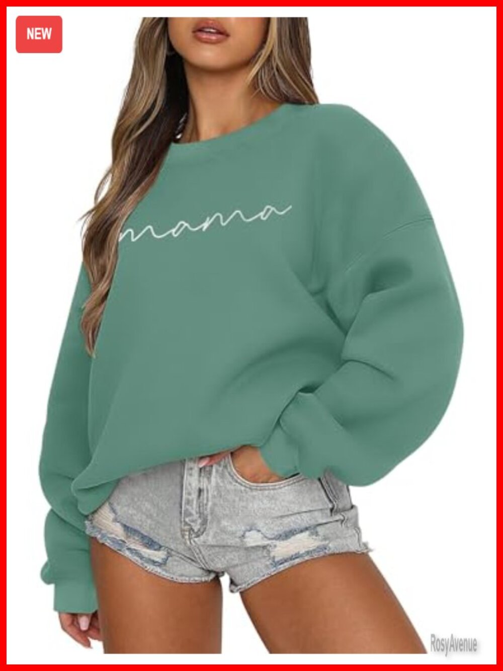 LOMON Crewneck Oversized Sweatshirt Long Sleeve Fleece Pullover